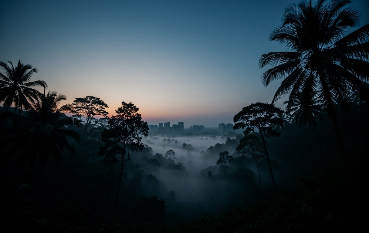 Bali morning mist
